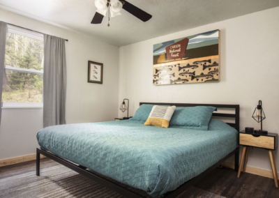 Trout Room - king bed, 2 nightstands w/ charging stations, walk-in closet