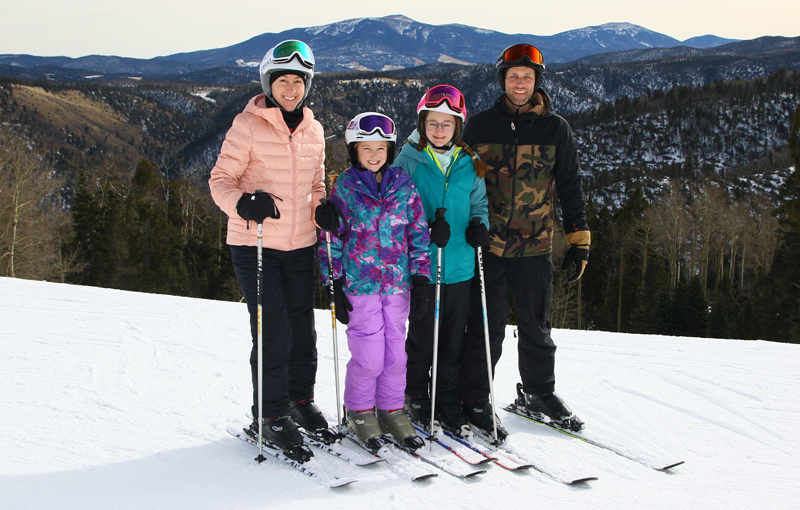 Wilson Family Skiing in Red River, New Mexico - January 2023