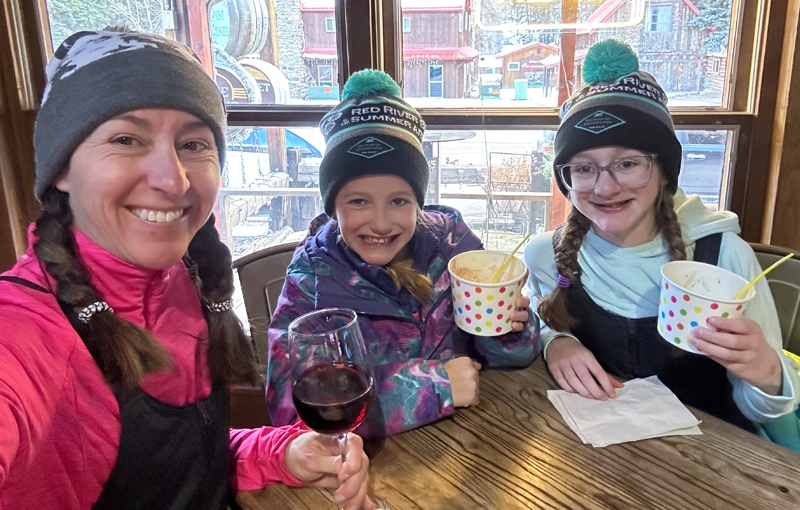 Wine from Noisy Water and Froyo from Bearly Awake in Red River