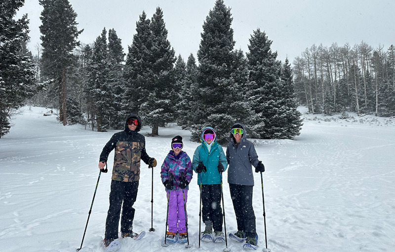 Snowshoeing in Red River, New Mexico