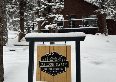 Carson Cabin Snow Sign